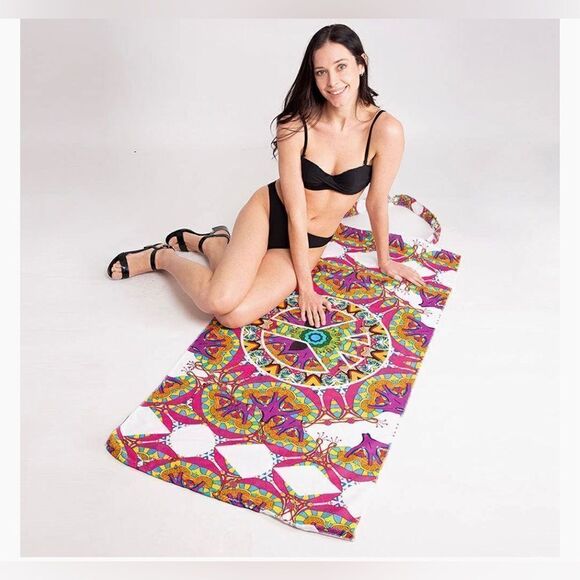 NWT … JANICE “ 2 In 1 “ Tote Bag / Beach Towel - Picture 9 of 12